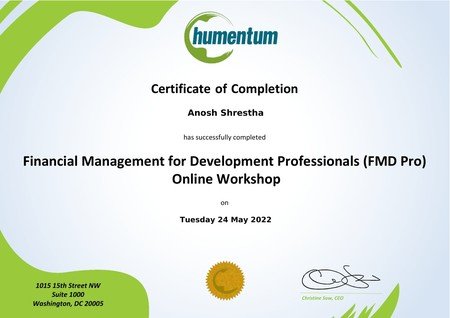 About Me anosh certificate 1